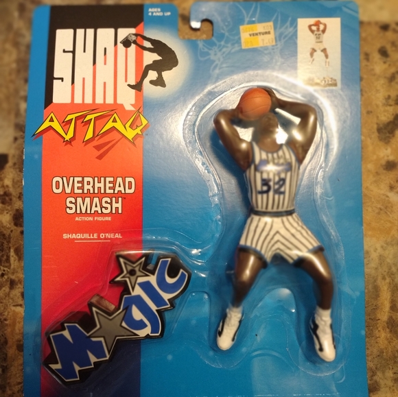 Vintage 1993 Kenner Shaq Attaq Shaquille O'Neal Overhead Smash Action Figure - Picture 1 of 4